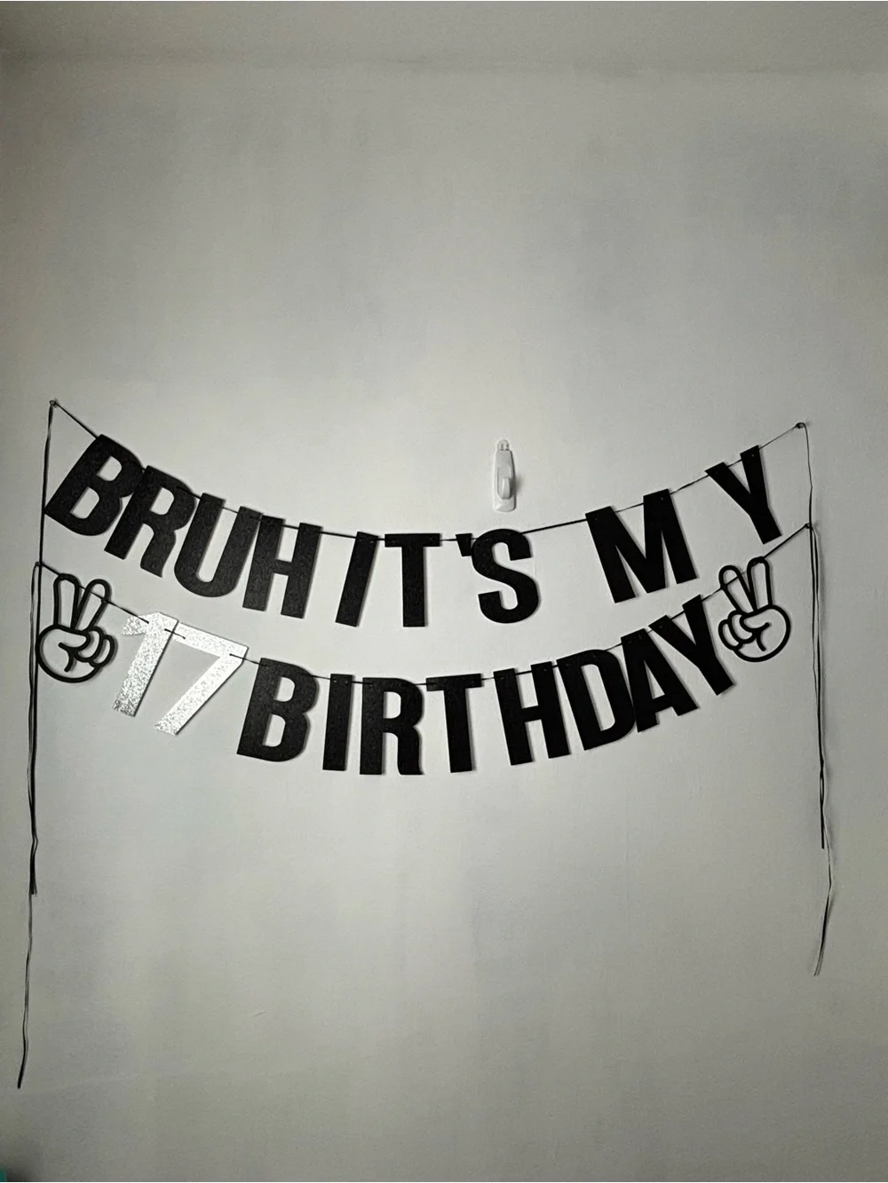 Bruh It's My 17th Birthday Black Party Banner Set